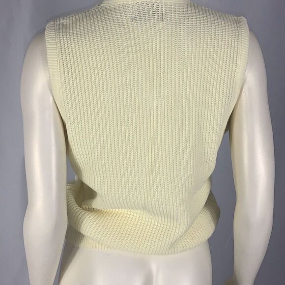 Vintage Pastel Yellow Acrylic Sweater Vest Size Small - Picture 5 of 12